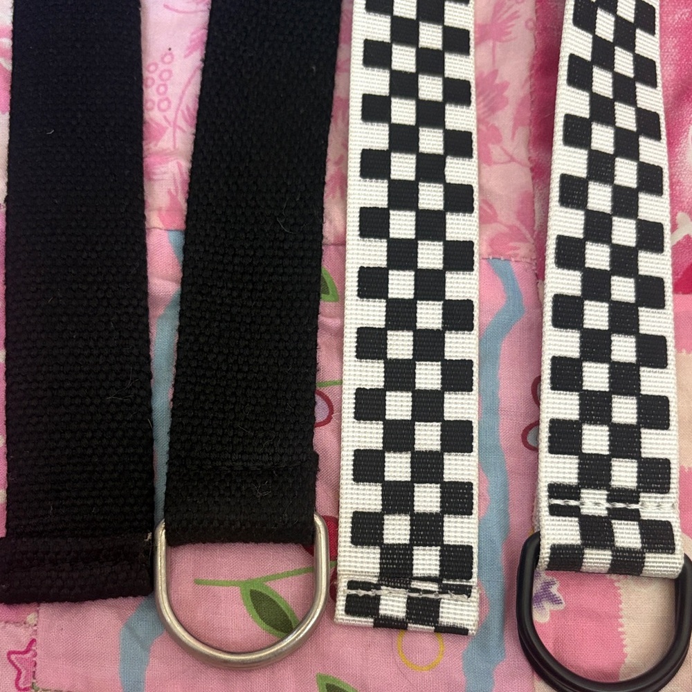 Black and White Checkered Belts